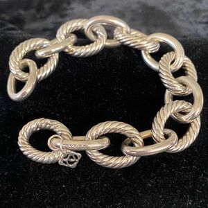 David Yurman Chunky Silver Chain Bracelet - 7 1/2 inches